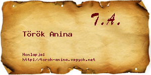 Török Anina névjegykártya